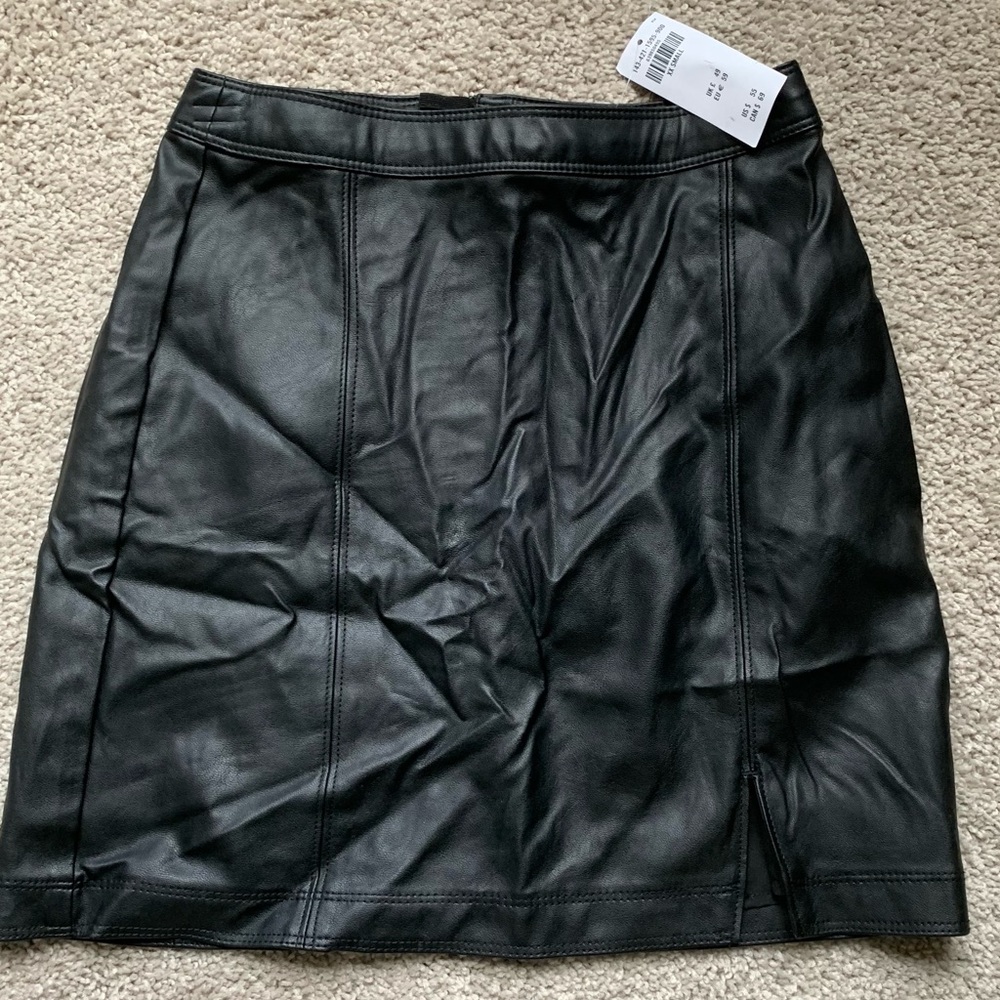Abercrombie vegan leather skirt